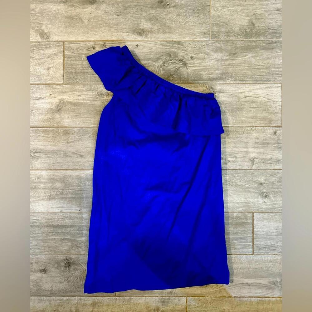 J. Crew Factory Ruffle One Shoulder Dress - Picture 2 of 3